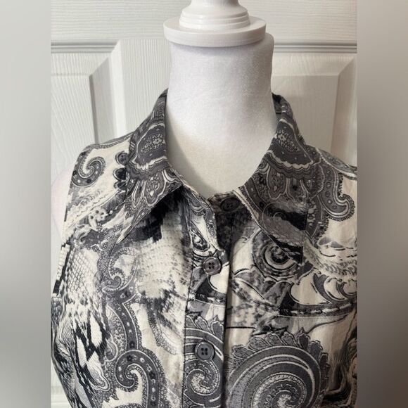 Rickie Freeman for Teri Jon Sleeveless Snakeskin Dress Size 12 Fit & Flare Edgy - Picture 2 of 13